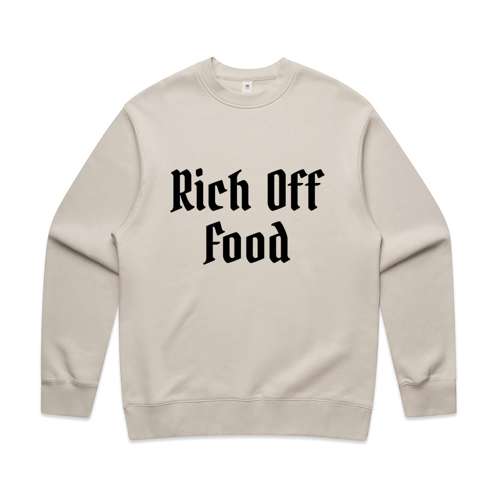 Rich Off Food Crewneck Sweater - Off White